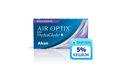 Alcon Air Optix Plus HydraGlyde multifocal (3 линзы)